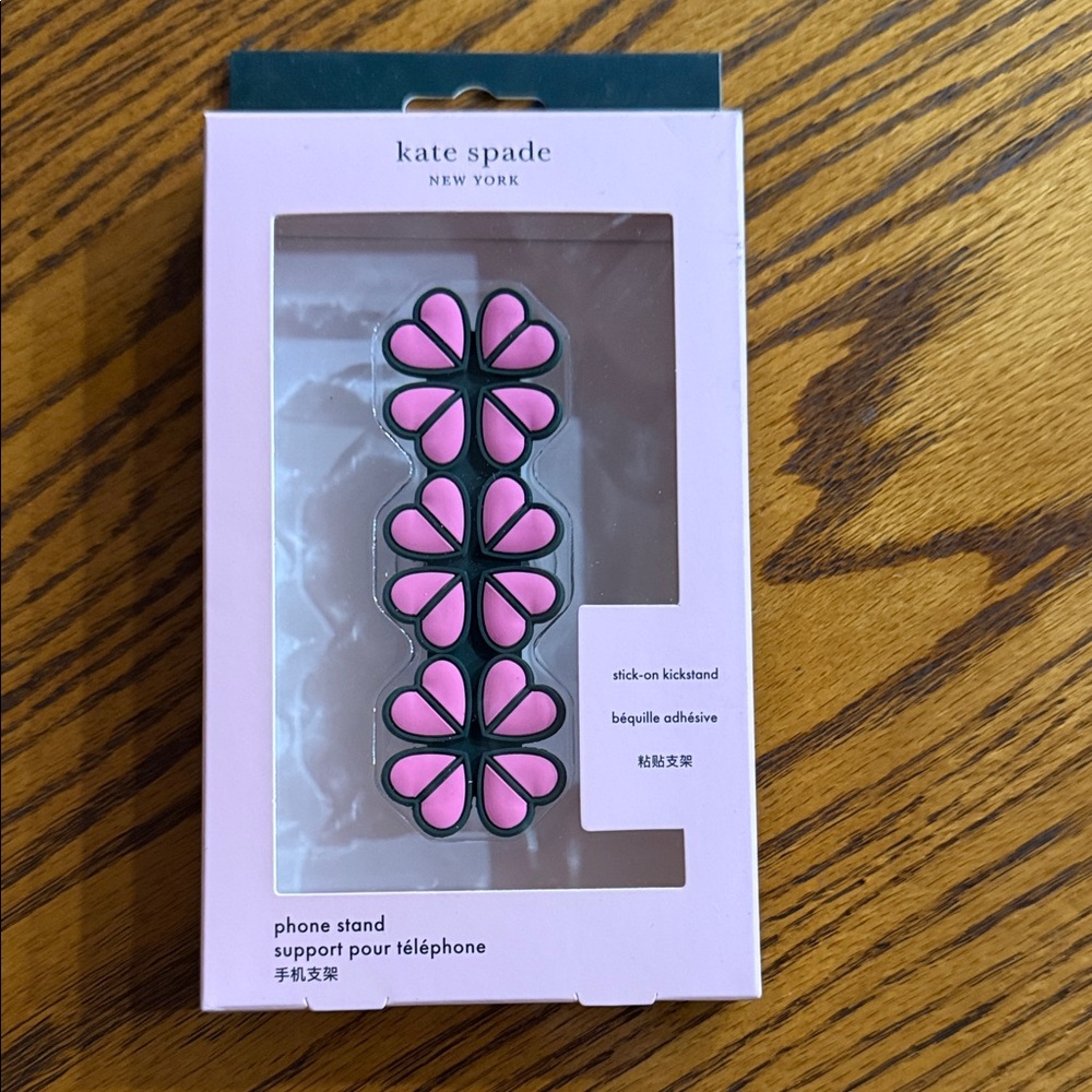 Kate Spade Pink and Black Floral Phone Stand